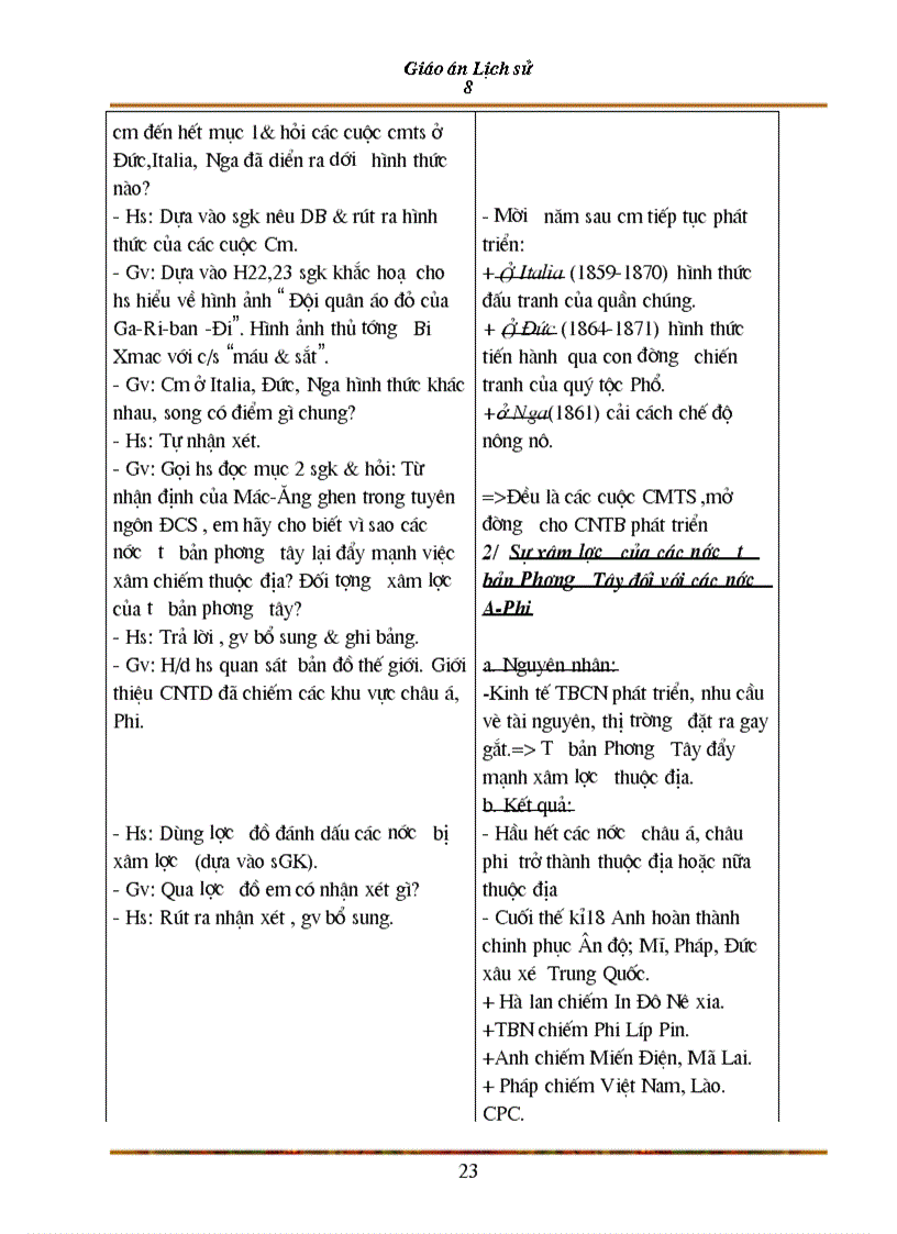 image for page Giao an su 8 theo mau moi nam 2010 t1 6