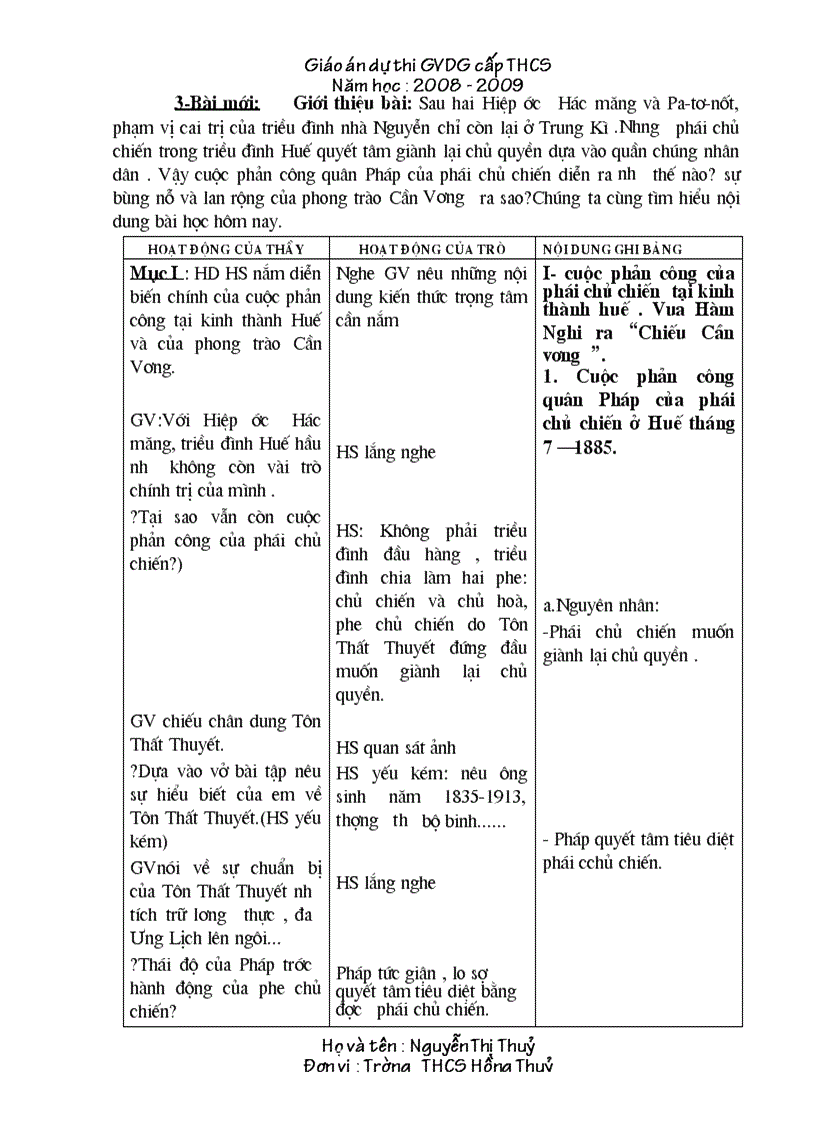 image for page Giao an Su 8 Thi GVG