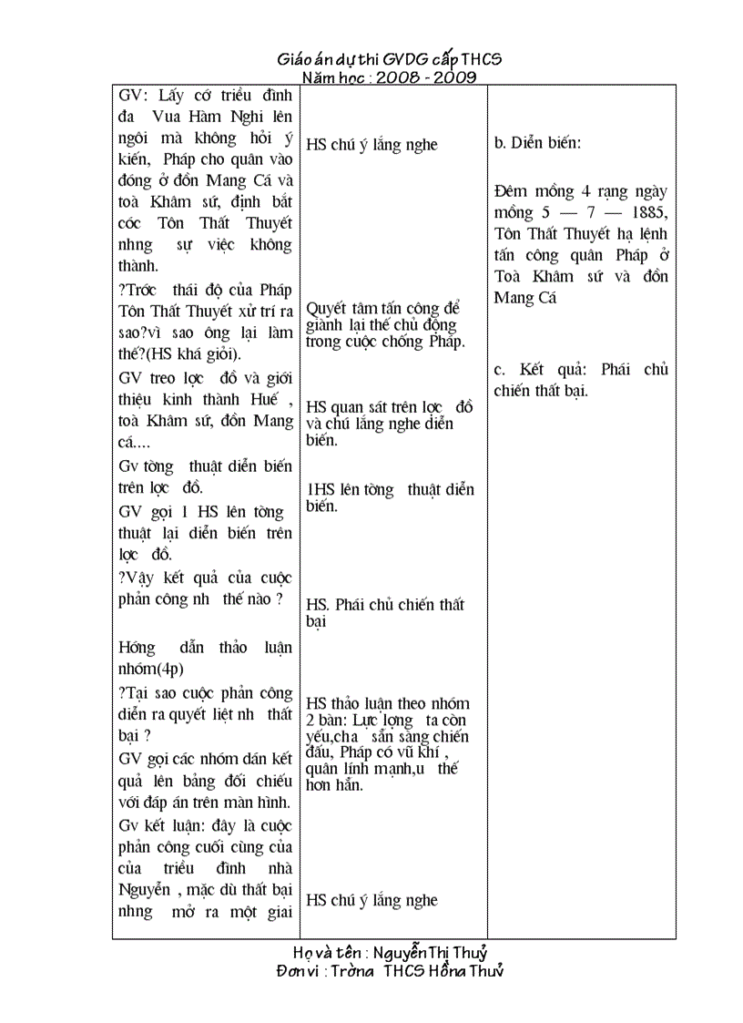 image for page Giao an Su 8 Thi GVG