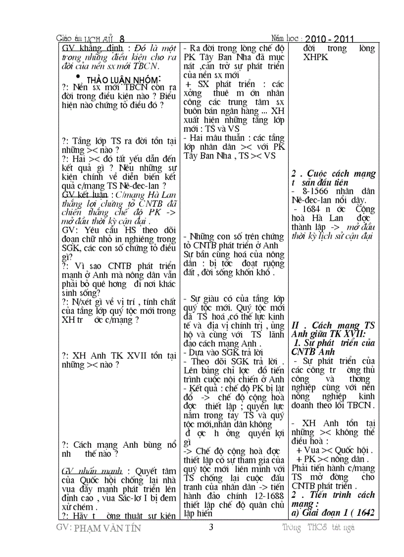 image for page Giáo ánLịch sử 8 cả năm chuẩn KTKN 3 cột