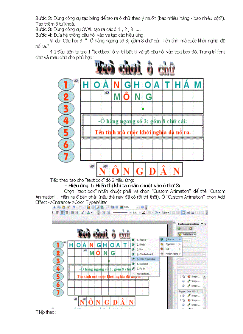 image for page Hướng dẫn tạo trò chơi ô chữ bằng Powerpoint