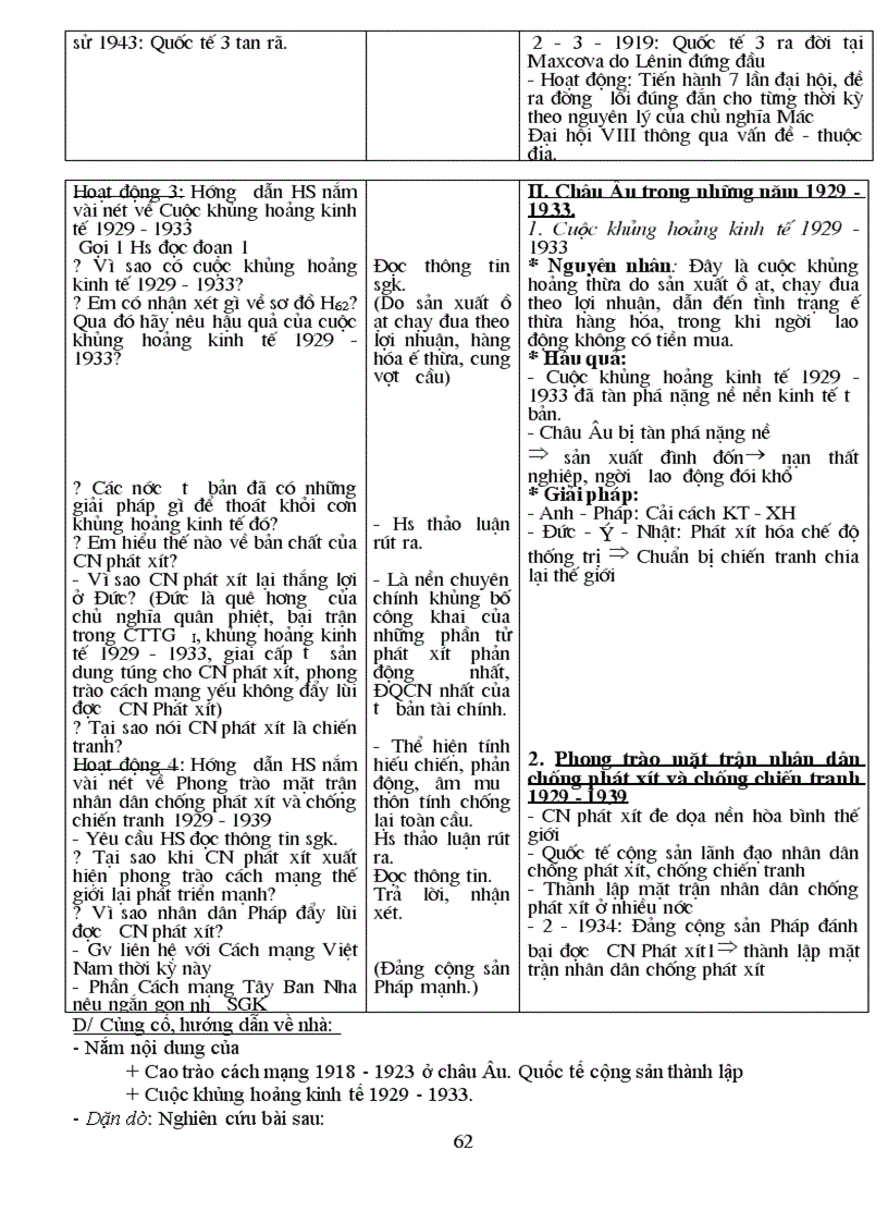 image for page Lịch Sử 8 Chuẩn KT 3 cột