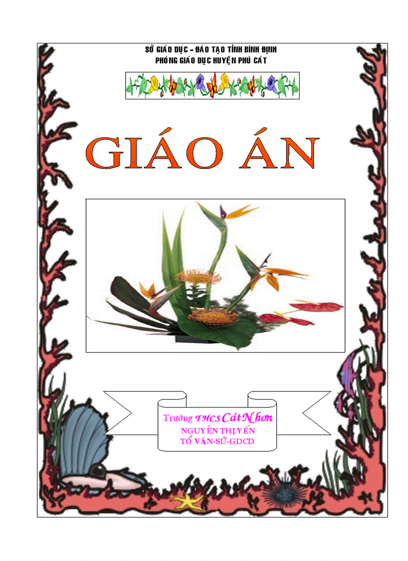 Mẫu bìa giáo án