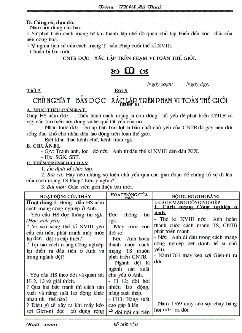 image for page Sử 8 HKI 3 cột chuẩn