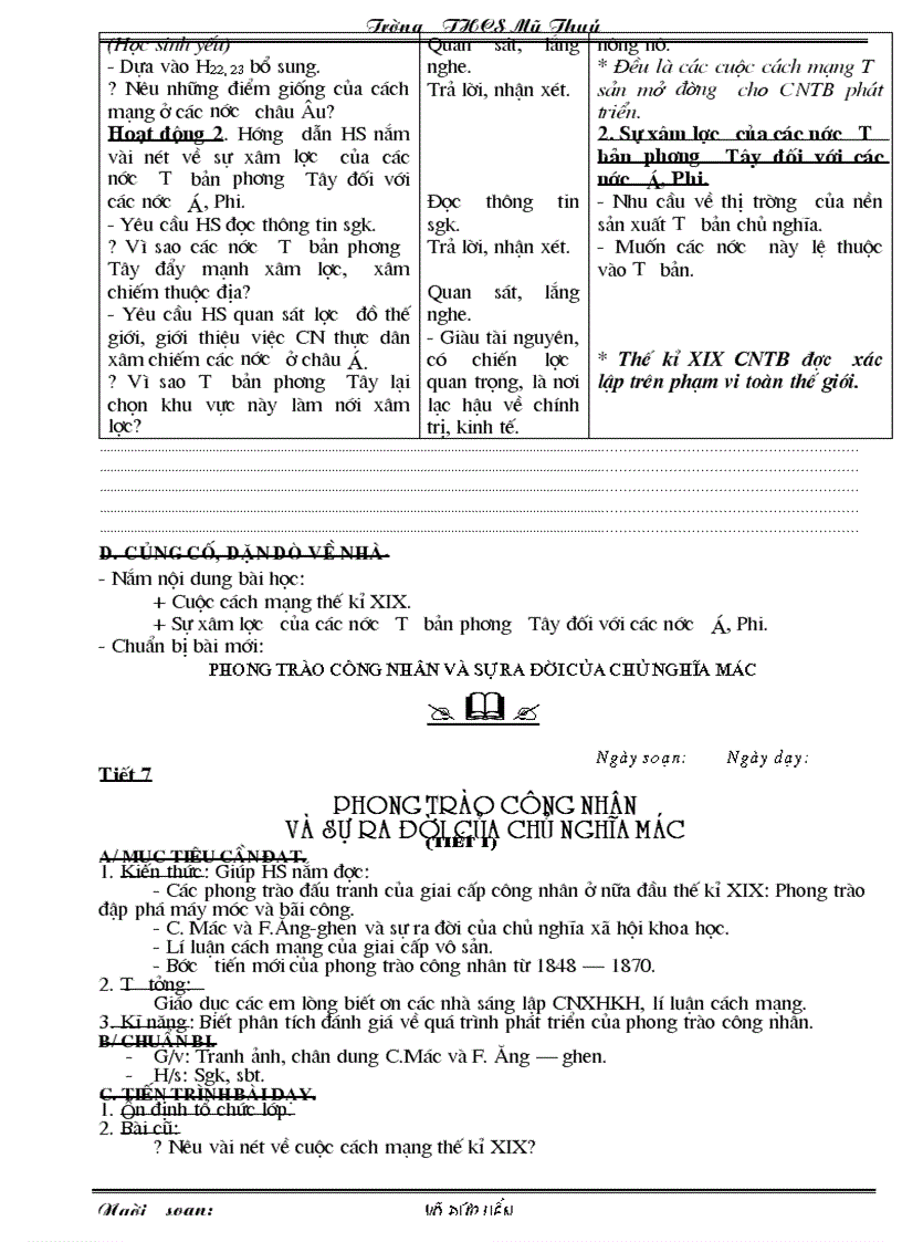 image for page Sử 8 HKI 3 cột chuẩn