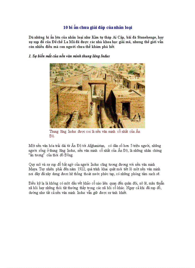 image for page 10 bí ẩn chưa giải đáp của nhân loại