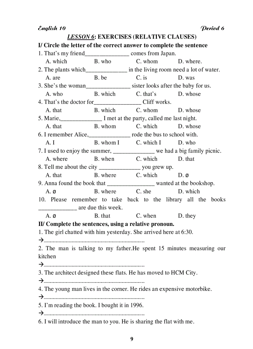 image for page Bài tập TA 10 Hk2