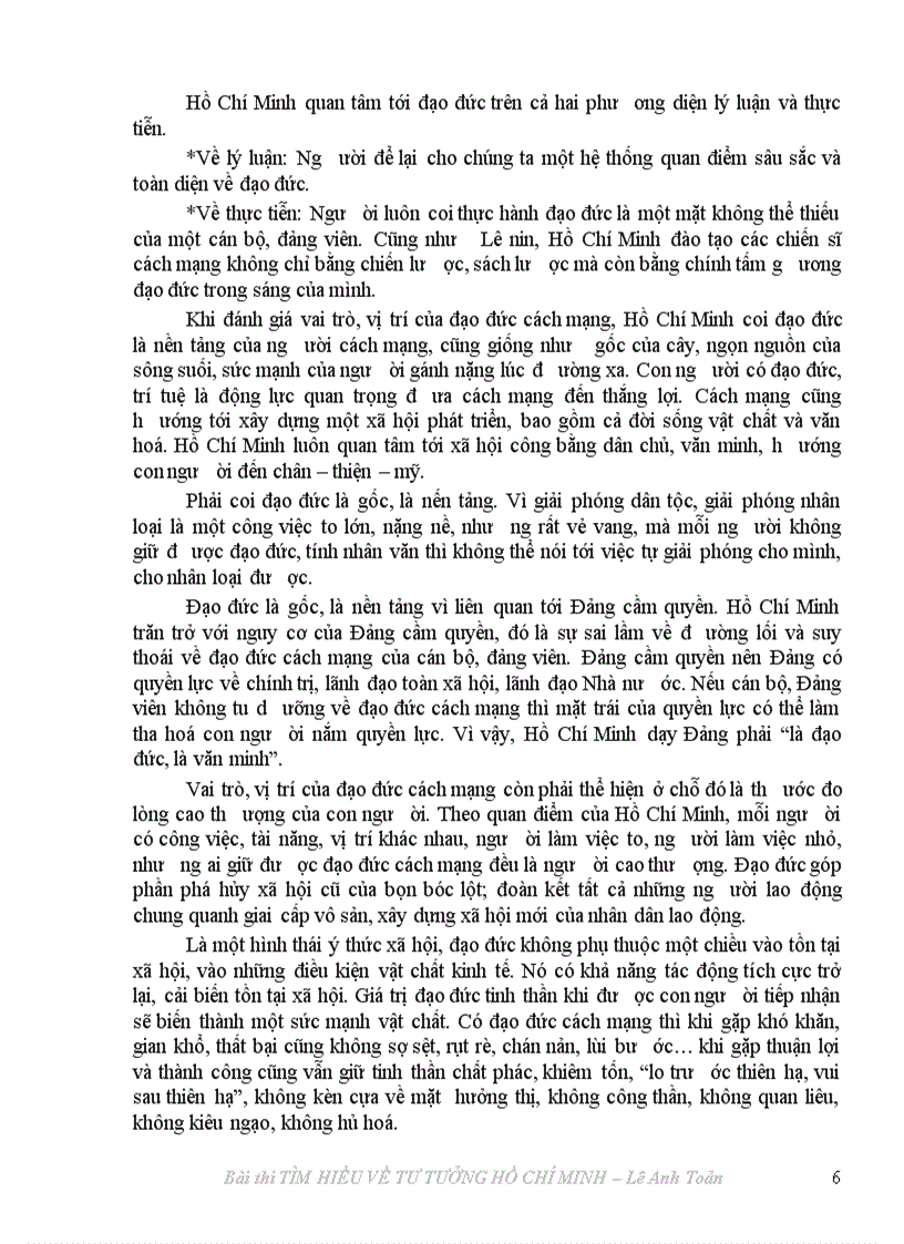 image for page Bài thi TÌM HIỂU TƯ TƯỞNG HỒ CHÍ MINH Giải KK tỉnh