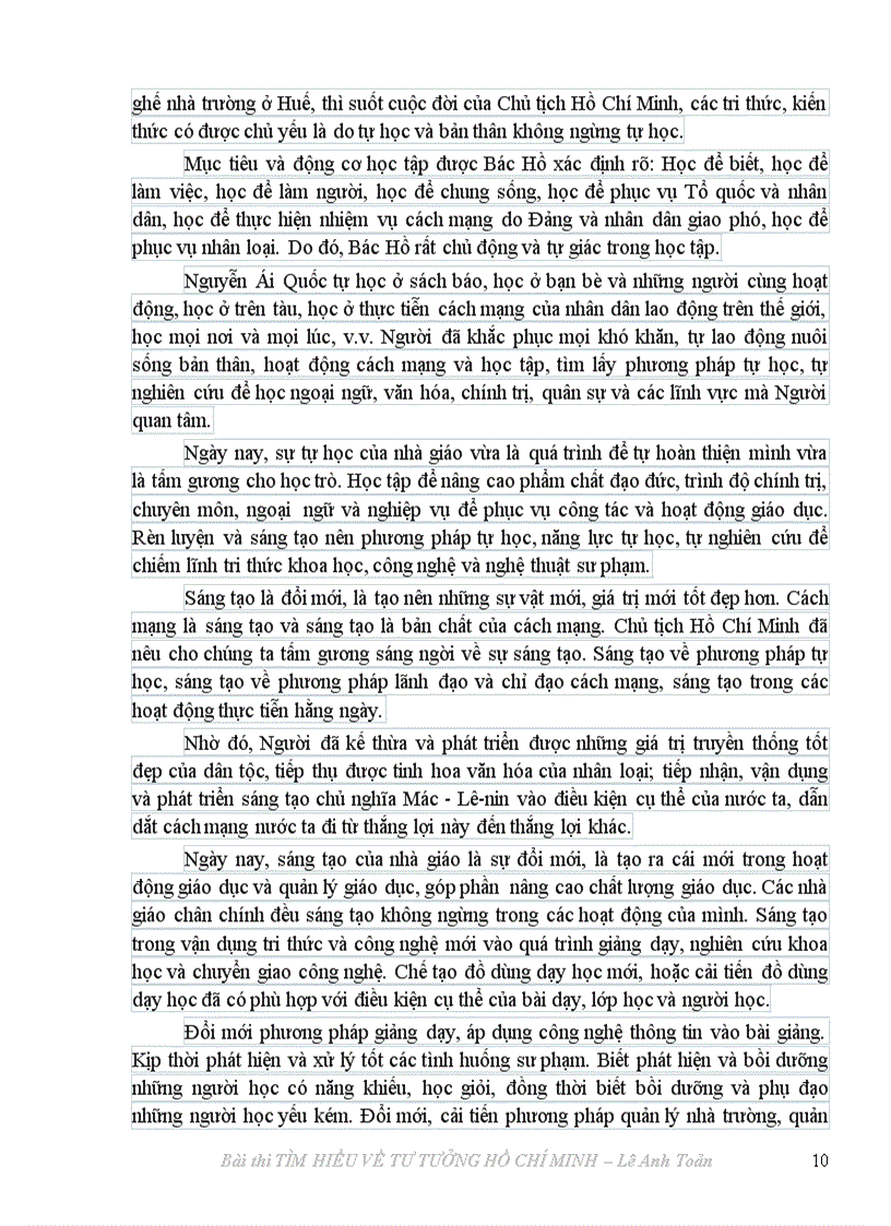 image for page Bài thi TÌM HIỂU TƯ TƯỞNG HỒ CHÍ MINH Giải KK tỉnh