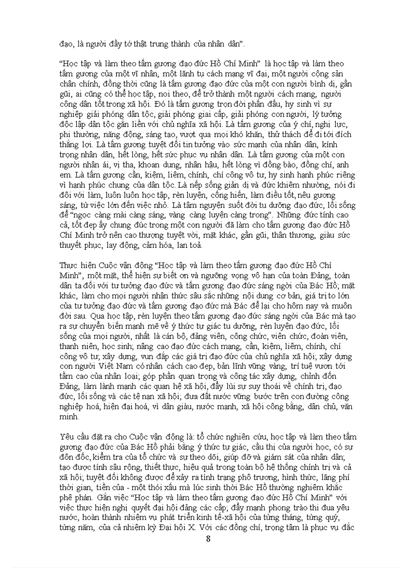 image for page Bản thu hoạch tự liên hệ và phương hướng phấn đấu rèn luyện của đảng viên công chức