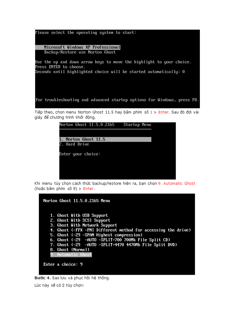 image for page Cách ghosh tự động