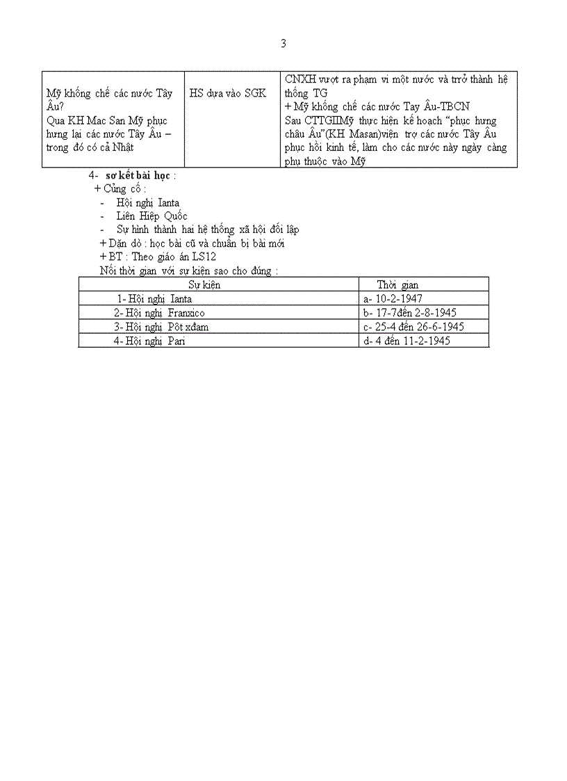 image for page Chương I Bái 1 SỰ HÌNH THÀNH TRẬT TỰ THẾ GIỚI MỚI SAU CTTGII 1945 1949
