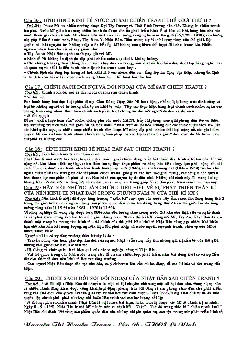 image for page Đề cương ôn tập lịch sử 9 học kì i