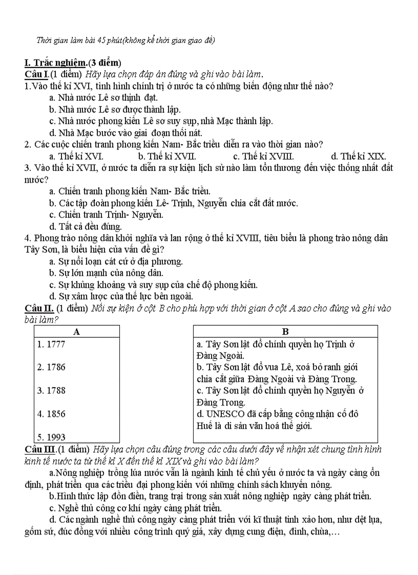 image for page Đề kiểm tra lịch sử 6 7 8 9 kì II