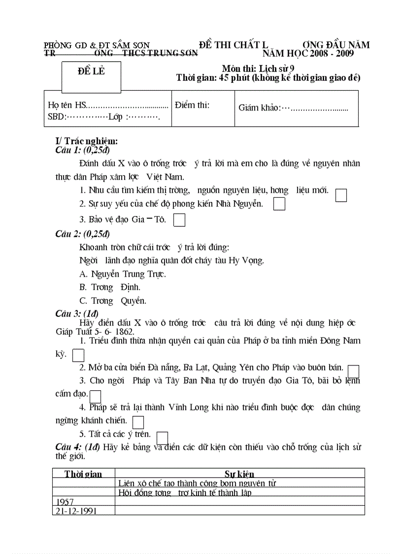 image for page Đề KSCL đầu năm