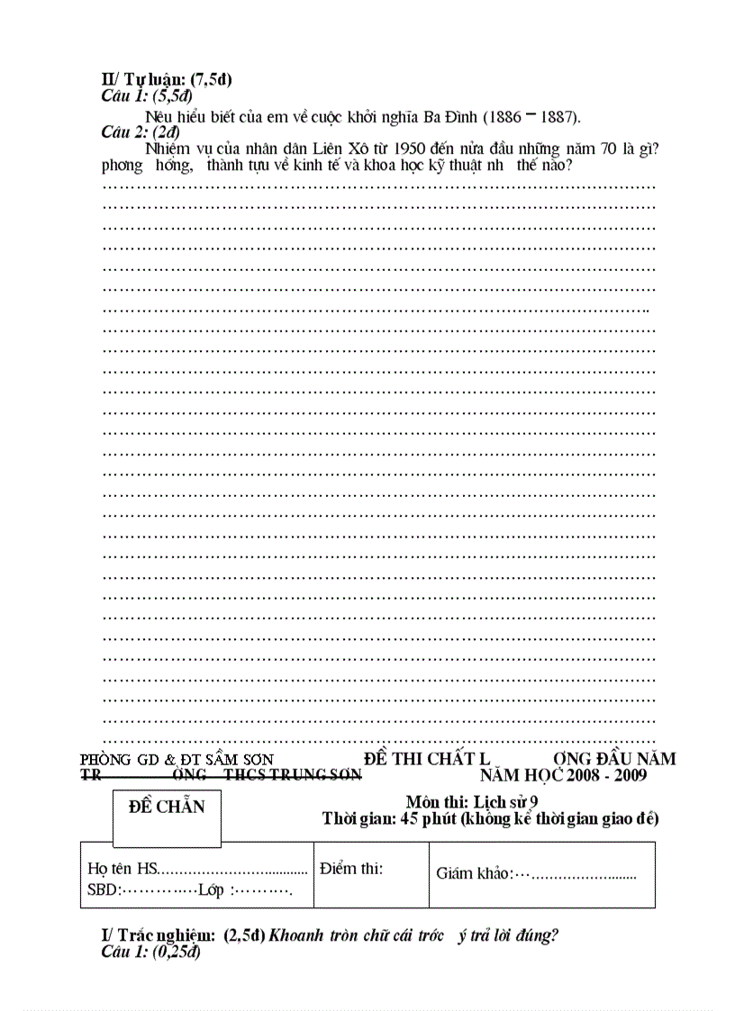 image for page Đề KSCL đầu năm