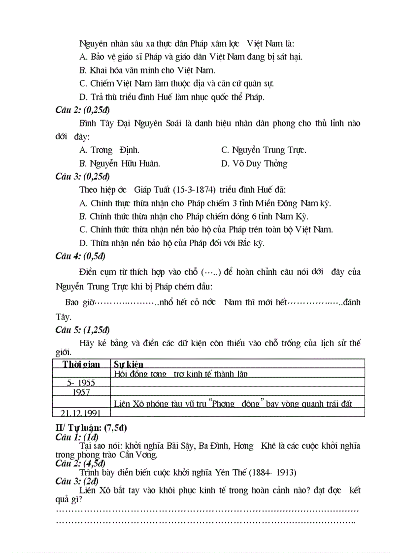 image for page Đề KSCL đầu năm