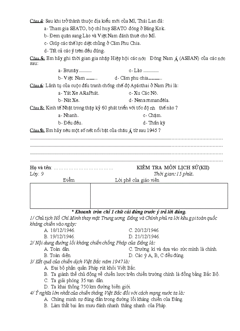 Dề kiểm tra lich sử 9 1