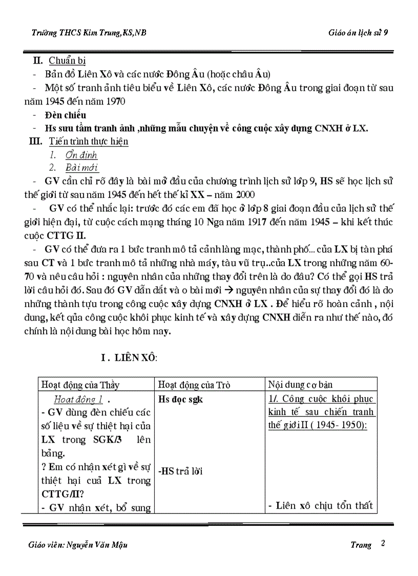 image for page Giao an Su 9 3 cot