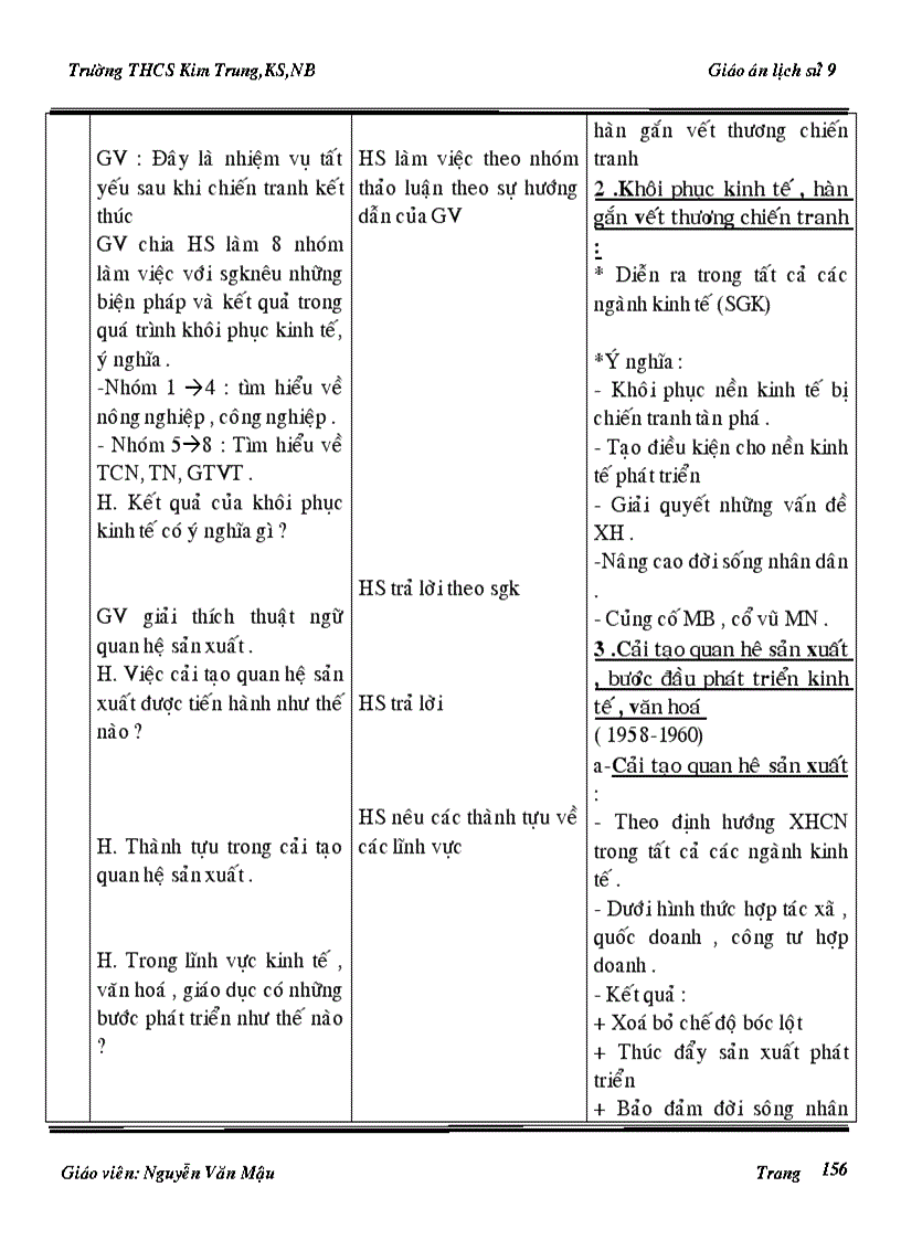 image for page Giao an Su 9 3 cot