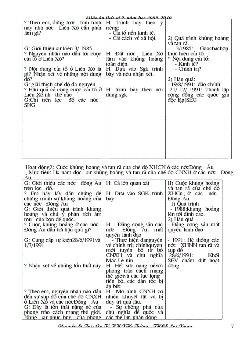 image for page Giao an su 9 3 cot 1