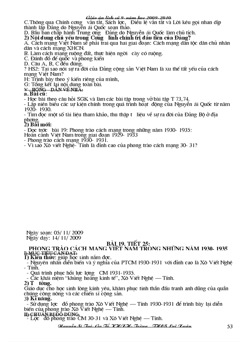 image for page Giao an su 9 3 cot 1