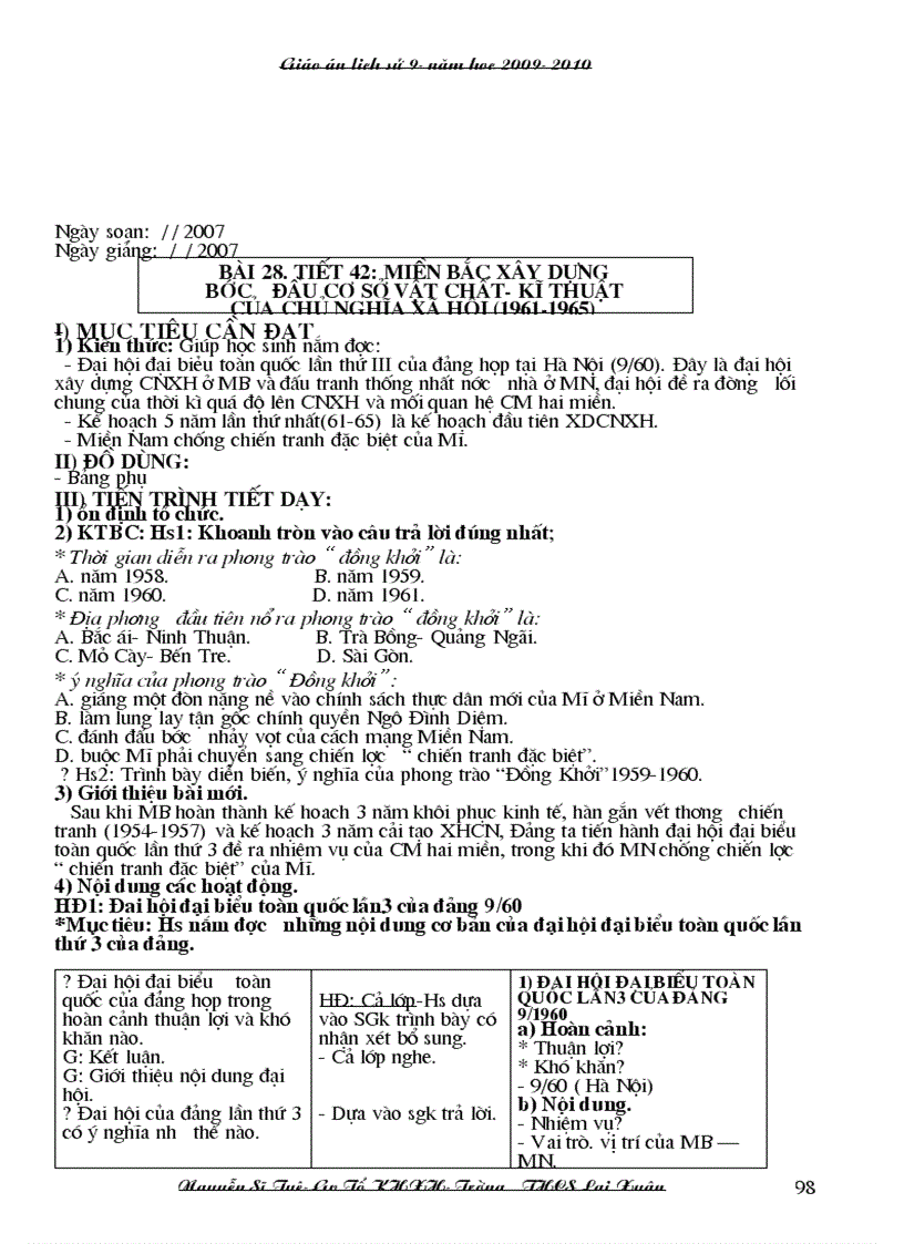 image for page Giao an su 9 3 cot 1