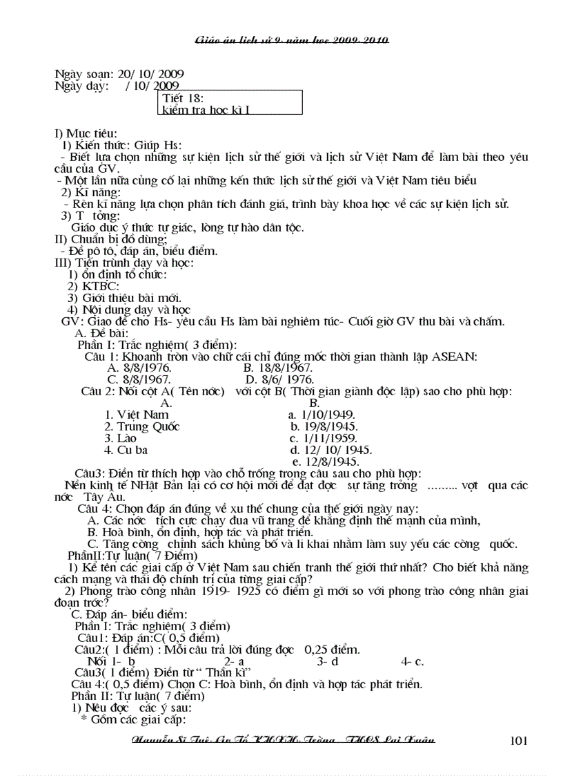 image for page Giao an su 9 3 cot 1