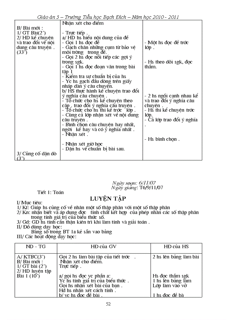 image for page Giáo án 5 Tuần 10 13