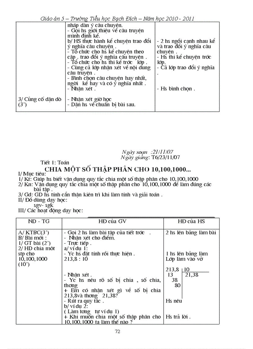 image for page Giáo án 5 Tuần 10 13