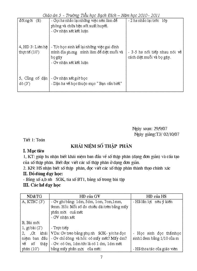image for page Giáo án 5 Tuần 7 9