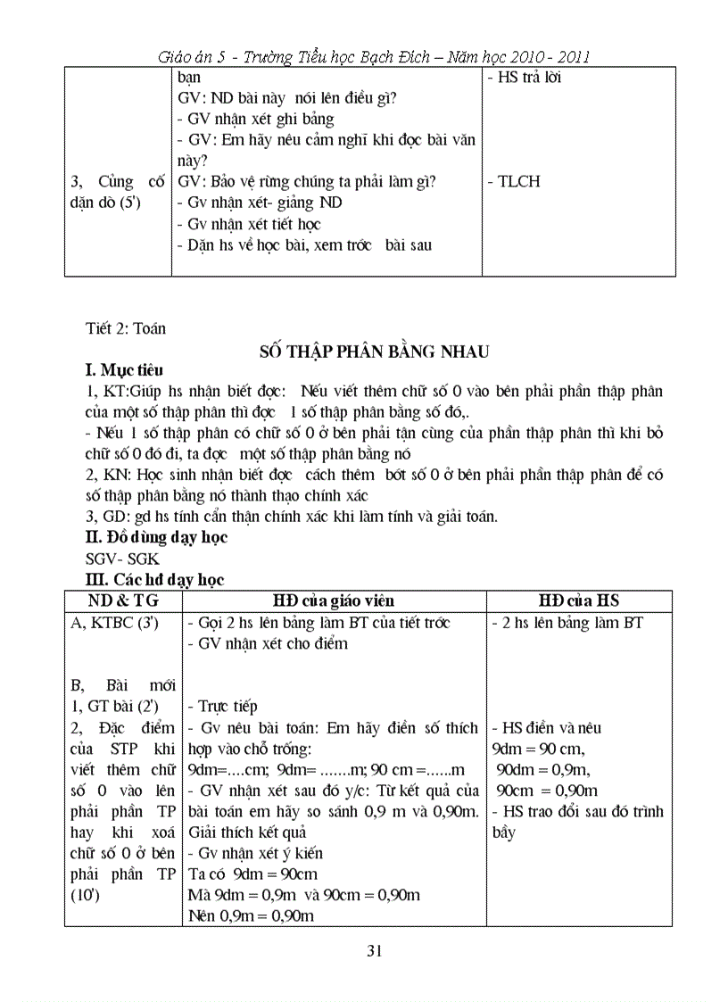 image for page Giáo án 5 Tuần 7 9