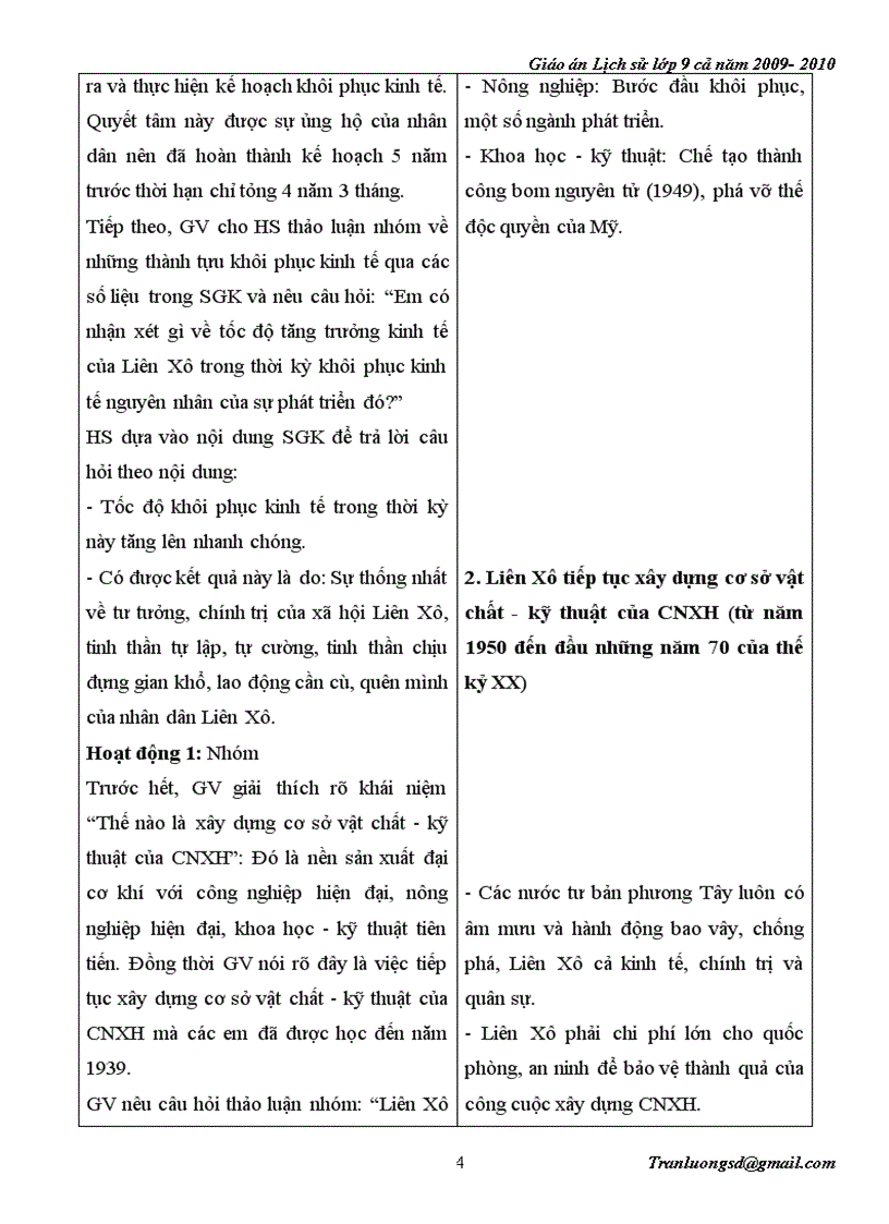 image for page Giáo án Lịch su 9 cả năm 2009 2010