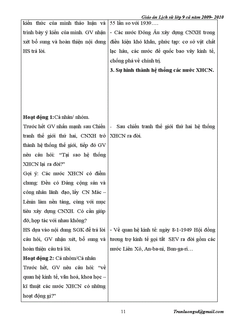 image for page Giáo án Lịch su 9 cả năm 2009 2010