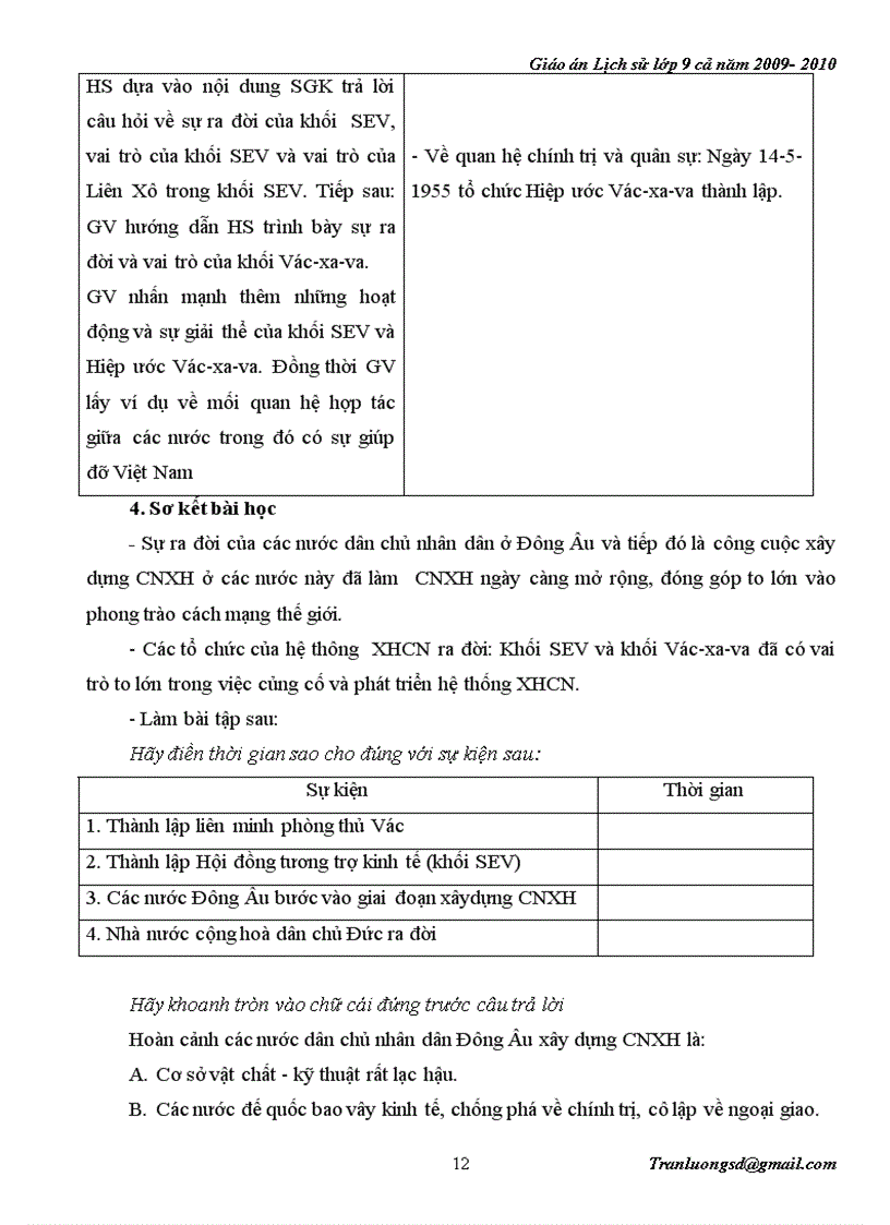 image for page Giáo án Lịch su 9 cả năm 2009 2010