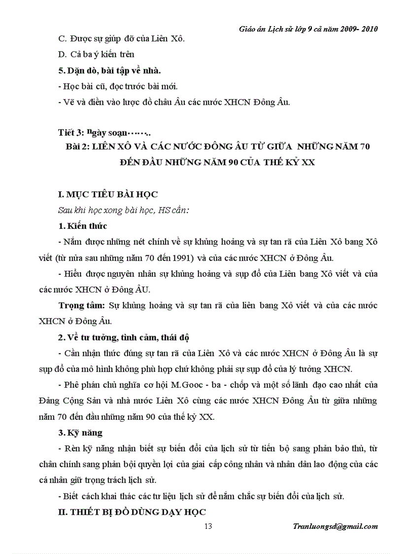 image for page Giáo án Lịch su 9 cả năm 2009 2010