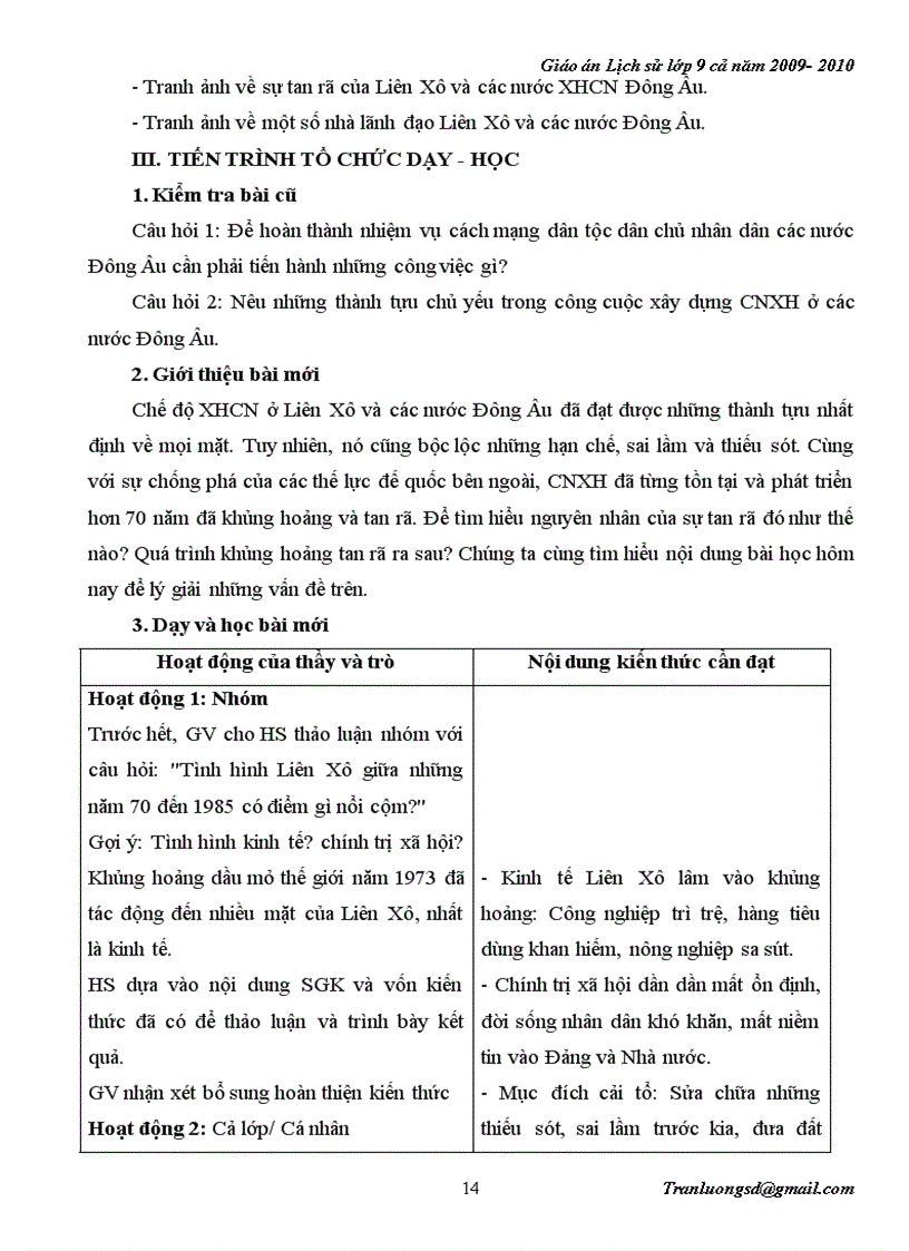 image for page Giáo án Lịch su 9 cả năm 2009 2010