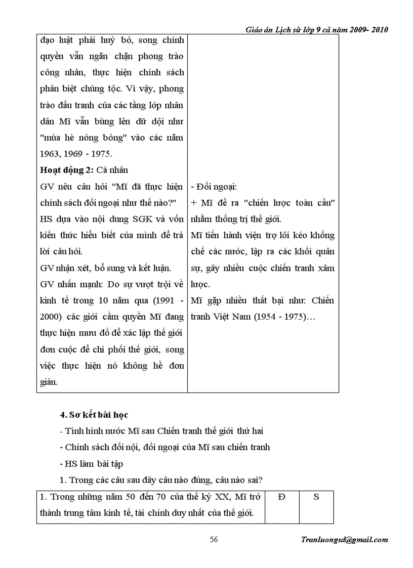 image for page Giáo án Lịch su 9 cả năm 2009 2010