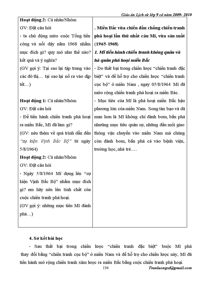 image for page Giáo án Lịch su 9 cả năm 2009 2010