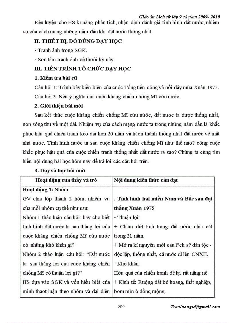 image for page Giáo án Lịch su 9 cả năm 2009 2010