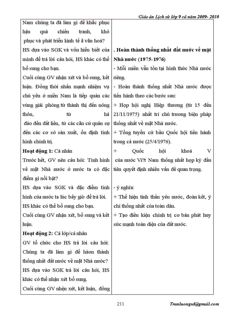 image for page Giáo án Lịch su 9 cả năm 2009 2010