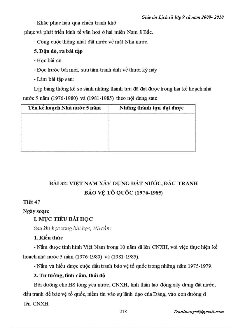 image for page Giáo án Lịch su 9 cả năm 2009 2010