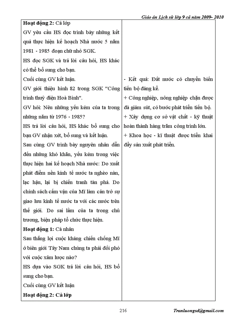 image for page Giáo án Lịch su 9 cả năm 2009 2010