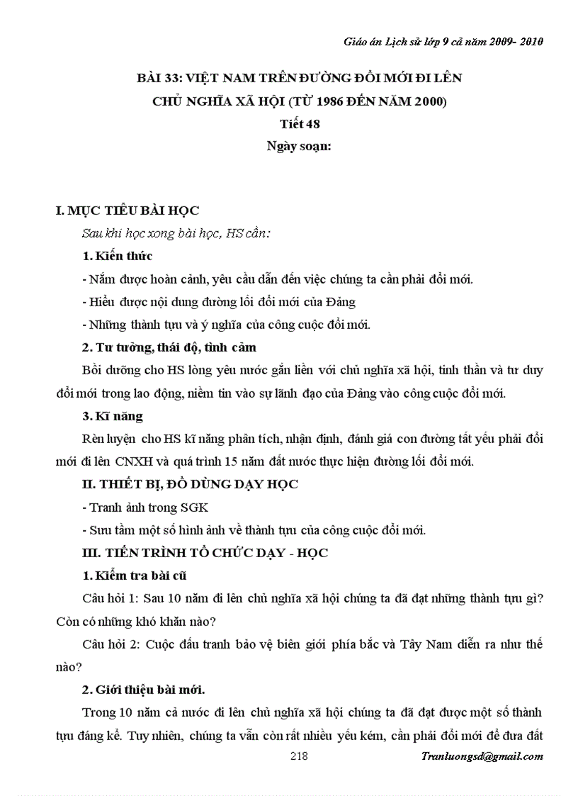 image for page Giáo án Lịch su 9 cả năm 2009 2010