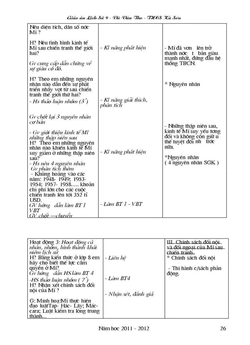 image for page Giao an LICH SU 9 chuan Bai du thi