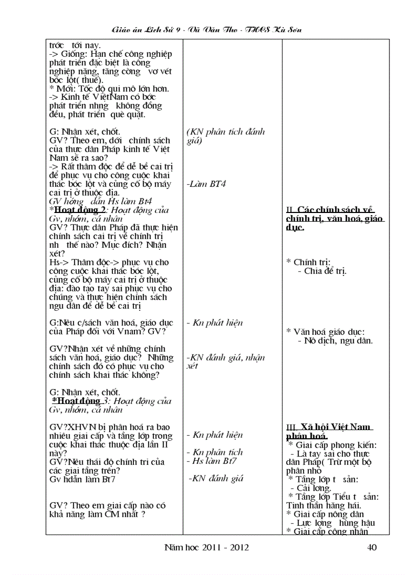 image for page Giao an LICH SU 9 chuan Bai du thi