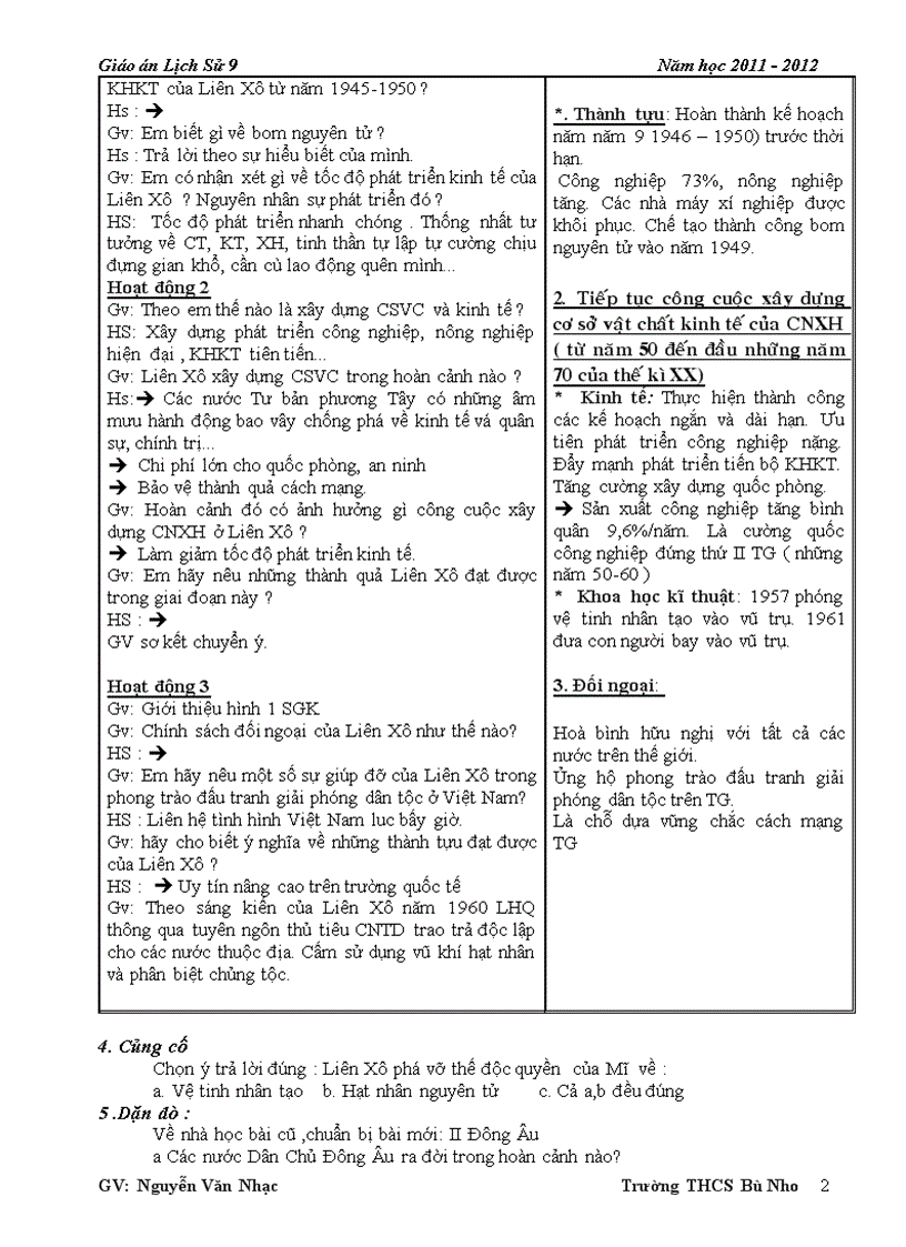 image for page Giáo án lịch sử 9 Giảm tải