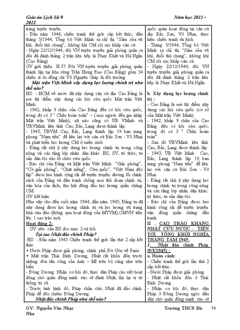 image for page Giáo án lịch sử 9 Giảm tải