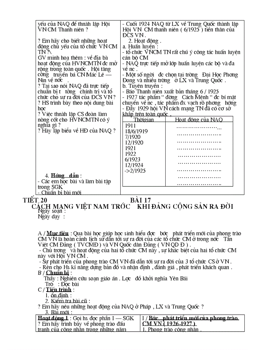 image for page Giáo án lịch sử 9 HK2
