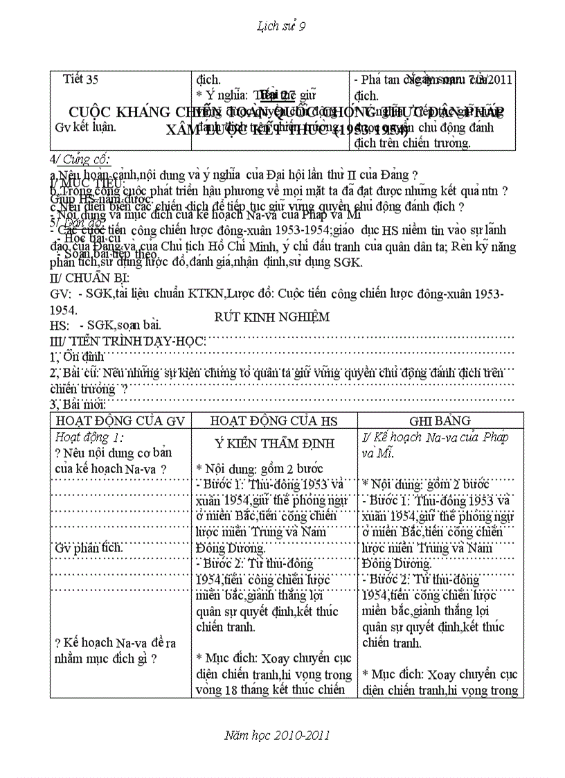 image for page Giáo án Lịch sử 9 theo chuẩn KTKN